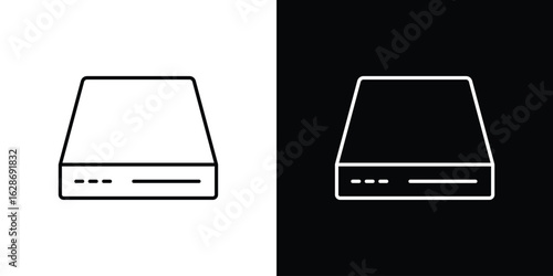 Hard Disk icon. Thin line customizable illustration.