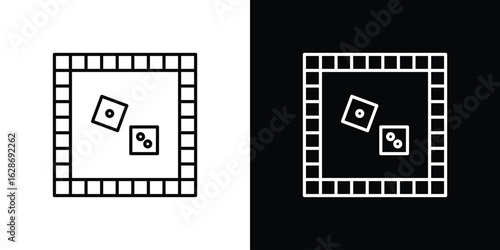 Game board icon. Thin line customizable illustration.