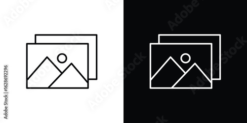 Gallery icon. Thin line customizable illustration.