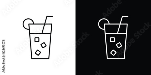 Drink icon. Thin line customizable illustration.