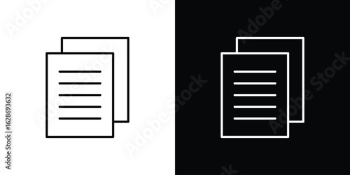 Copy icon. Thin line customizable illustration.