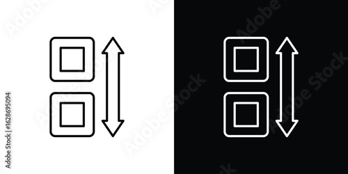 Apps sort icon. Thin line customizable illustration.