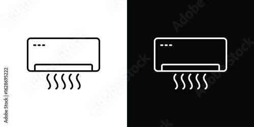 Air conditioner icon. Thin line customizable illustration.
