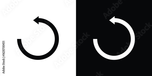 Undo icon flat vectors. set of silhouette vectors
