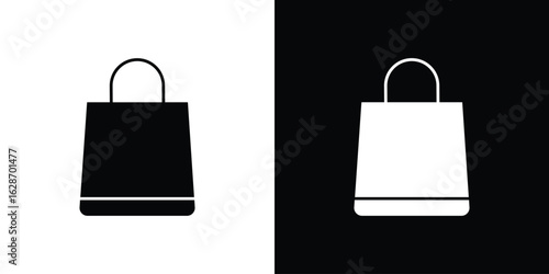 Shopping bag icon flat vectors. set of silhouette vectors