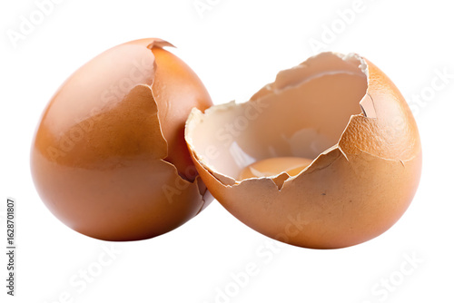broken eggshell - isolated on a white background PNG. GENERATIVE AI