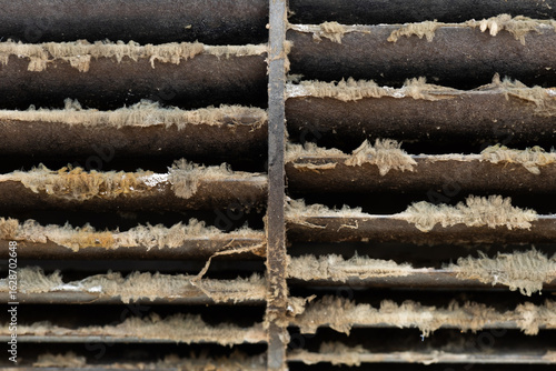 Dirty fan wheel on indoor air conditioner