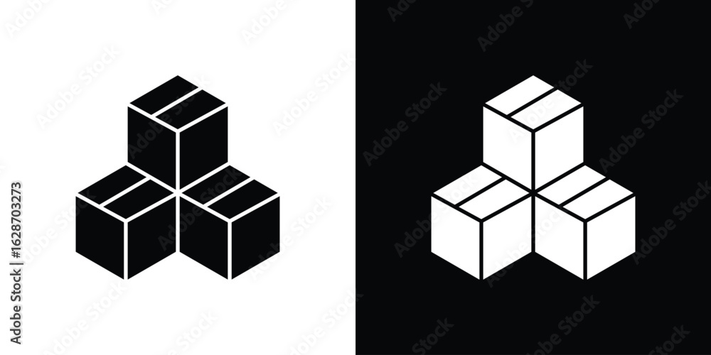 Obraz premium Inventory icon flat vectors. set of silhouette vectors