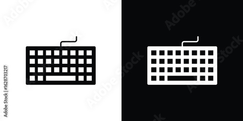 Keyboard icon flat vectors. set of silhouette vectors