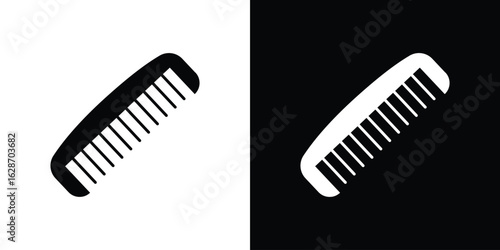 Hair brush icon flat vectors. set of silhouette vectors