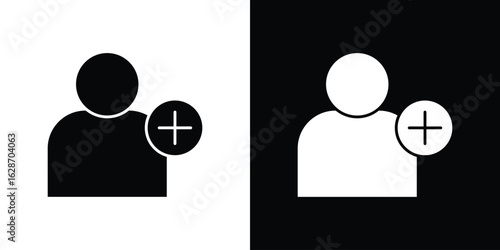 Following icon flat vectors. set of silhouette vectors
