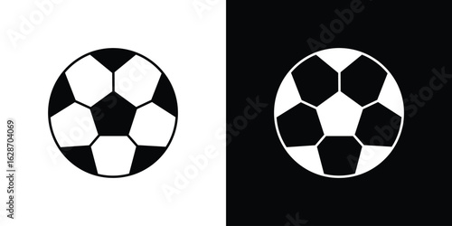 Football icon flat vectors. set of silhouette vectors