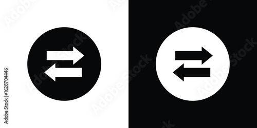 Exchange icon flat vectors. set of silhouette vectors