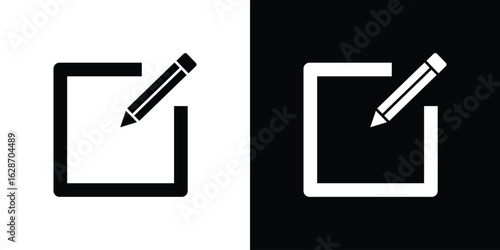 Edit icon flat vectors. set of silhouette vectors