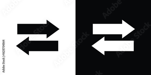 Data transfer icon flat vectors. set of silhouette vectors