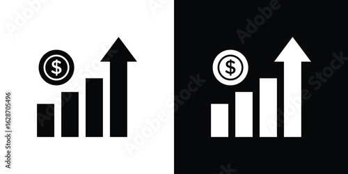 Chat arrow grow icon flat vectors. set of silhouette vectors