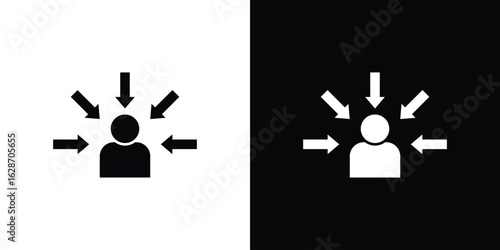 Centric consumer icon flat vectors. set of silhouette vectors