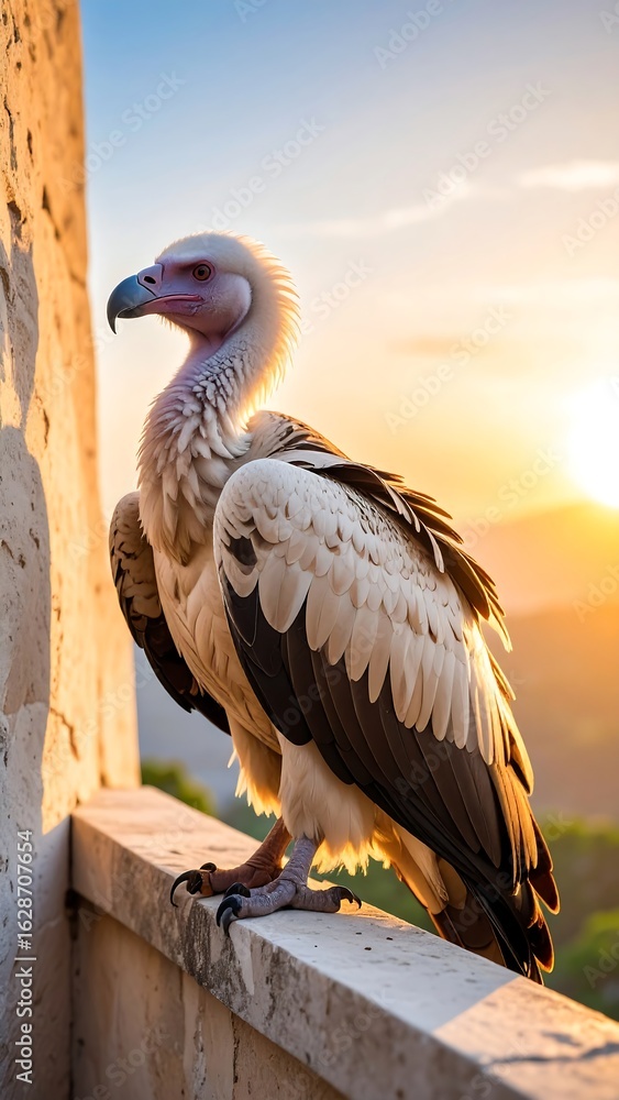 Fototapeta premium Vulture at sunset