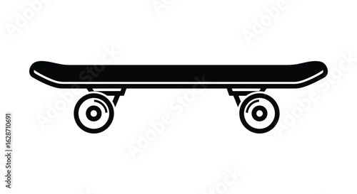 Vector art of skateboard isolated on white background