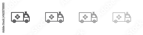 Wallpaper Mural Ambulance icon outline drawings. Editable strokes bundle Torontodigital.ca