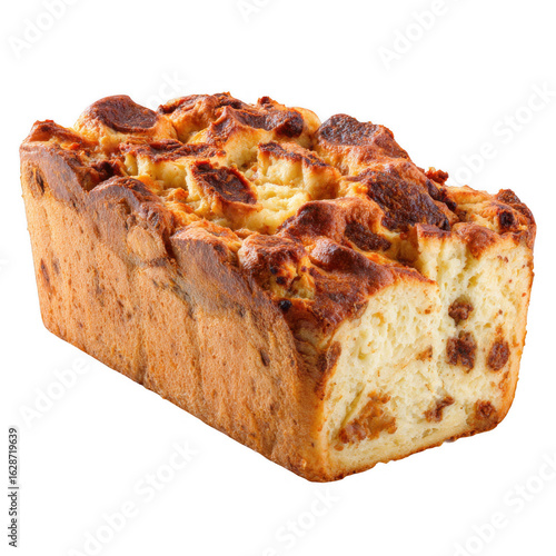 Wallpaper Mural Delicious bread pudding loaf with golden brown crust and soft interior, perfect for dessert or breakfast. [Transparent Background PNG] Torontodigital.ca