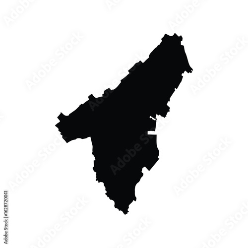 Photography Black silhouette map of the city of toronto ontario canada isolated on white bac