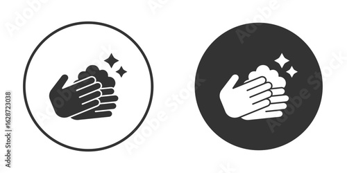 Wash your hands icon for your web mobile application design. Modern flat.