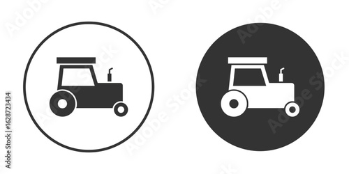 Tractor icon for your web mobile application design. Modern flat.