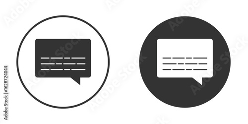 Subtitles icon for your web mobile application design. Modern flat.