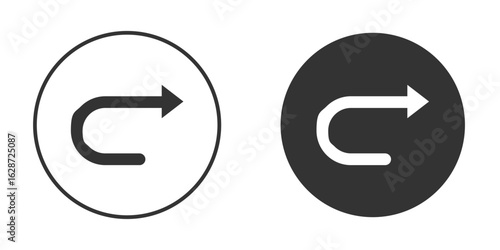 Redo icon for your web mobile application design. Modern flat.