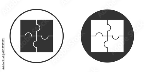 Puzzle icon for your web mobile application design. Modern flat.