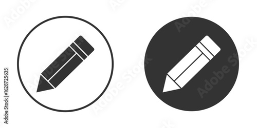 Pencil icon for your web mobile application design. Modern flat.