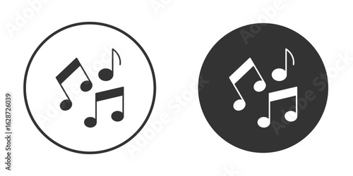 Music icon for your web mobile application design. Modern flat.