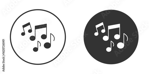 Music icon for your web mobile application design. Modern flat.