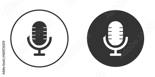 Microphone icon for your web mobile application design. Modern flat.