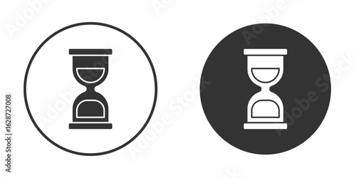 Hourglass icon for your web mobile application design. Modern flat.