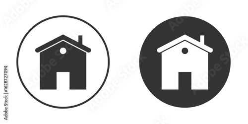 Home icon for your web mobile application design. Modern flat.