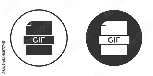 Gif icon for your web mobile application design. Modern flat.