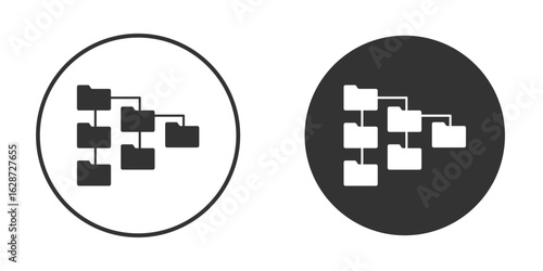 Folder tree icon for your web mobile application design. Modern flat.