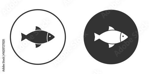 Fish icon for your web mobile application design. Modern flat.