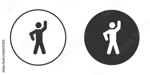 Fitness exercise icon for your web mobile application design. Modern flat.
