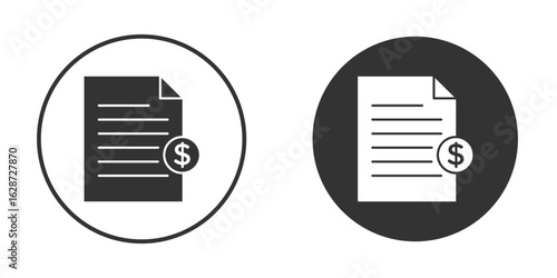 File invoice icon for your web mobile application design. Modern flat.