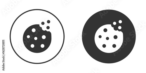 Cookie icon for your web mobile application design. Modern flat.