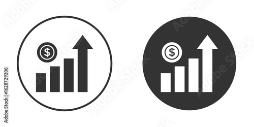 Chat arrow grow icon for your web mobile application design. Modern flat.