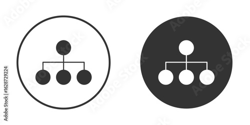 Chart tree icon for your web mobile application design. Modern flat.