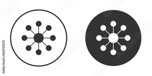 Chart connected icon for your web mobile application design. Modern flat.