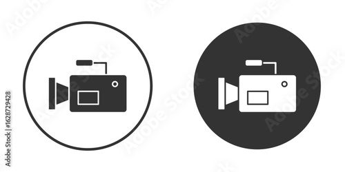 Camcorder icon for your web mobile application design. Modern flat.