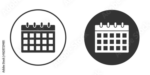 Calendar icon for your web mobile application design. Modern flat.