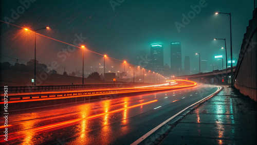 Cinematic night  in the city