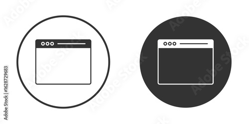 Browser icon for your web mobile application design. Modern flat.